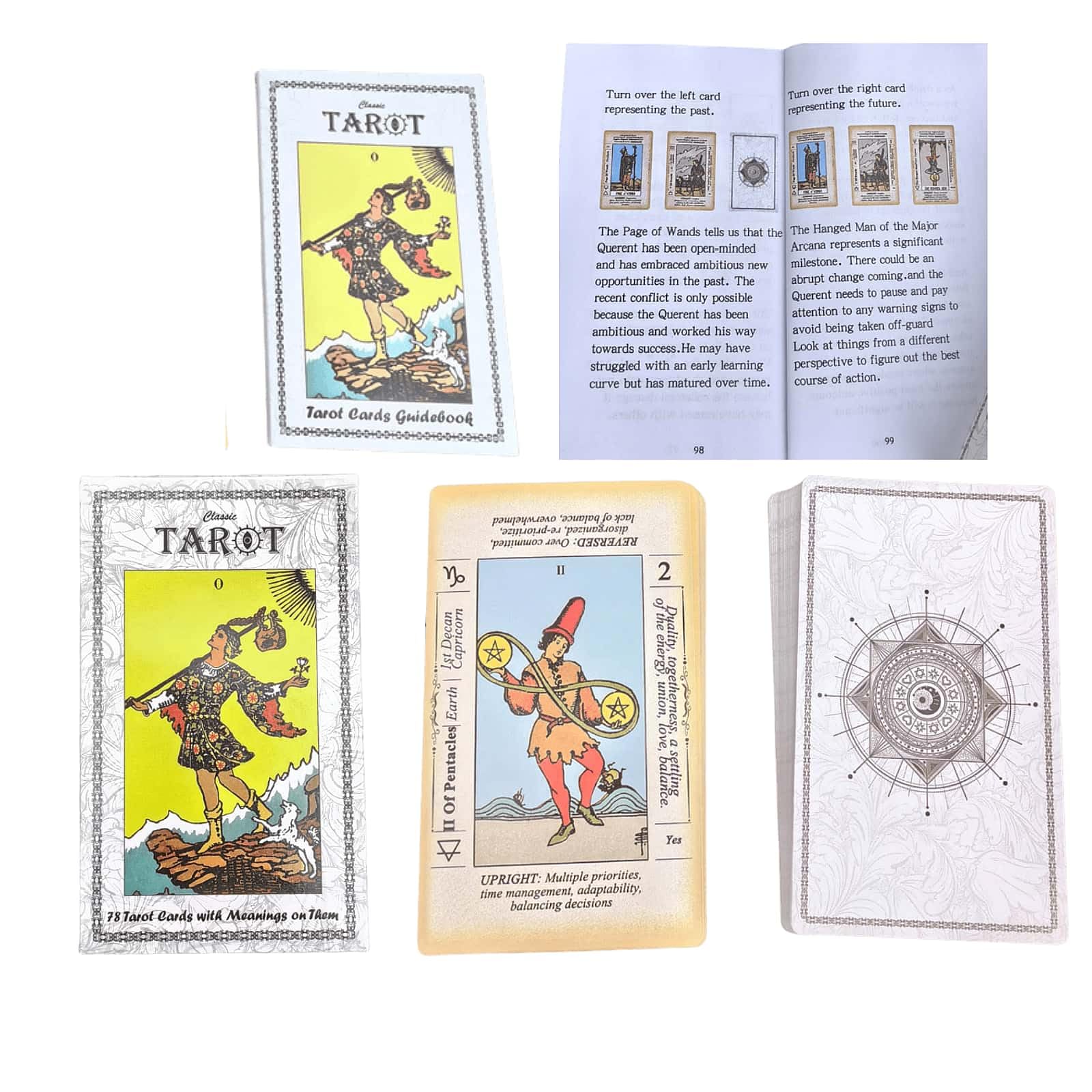 MTRoyaldia Tarot Cards with Guide Book 78 PCS for Beginners